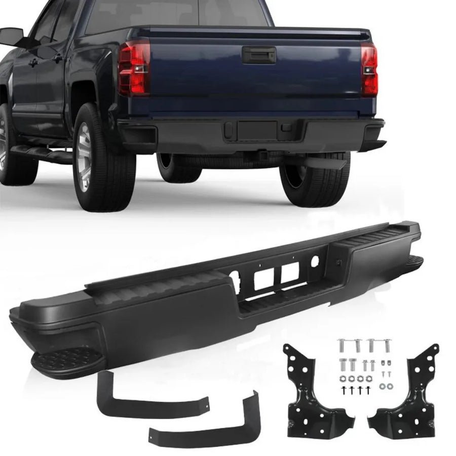 Black Rear Bumper Assembly for 2014–2018 Chevrolet/GMC Silverado/Sierra 1500