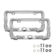 Dragon Chain-Style ABS License Plate Frames - Pair
