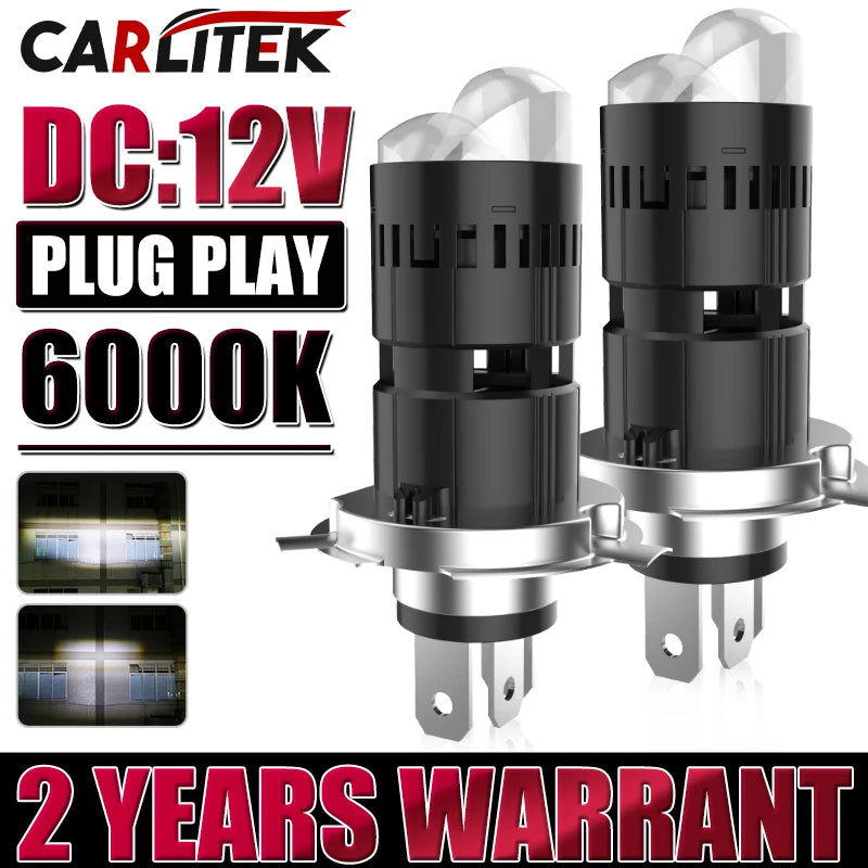 LED Projector Headlight Bulb for H4 – 6000K, CANBUS