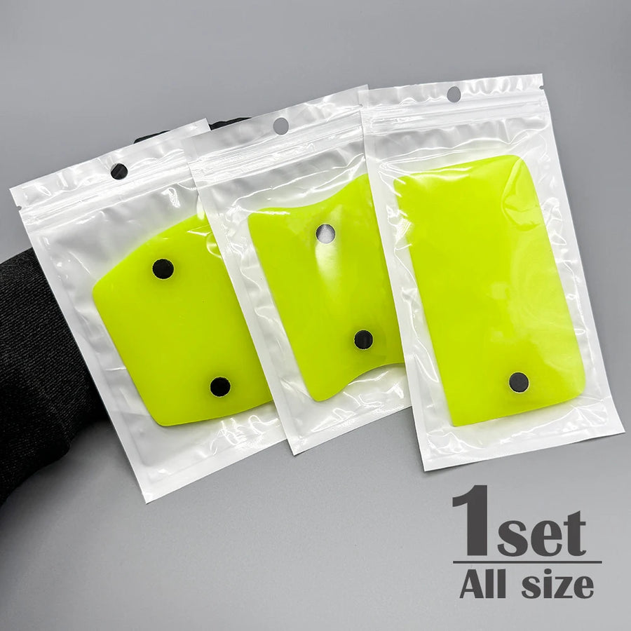 Green PPF & Vinyl Wrap Squeegees - Three Size Options