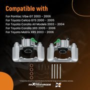 Rear Brake Caliper Set for Toyota Corolla/Matrix/Prius & Pontiac Vibe 1999-2007