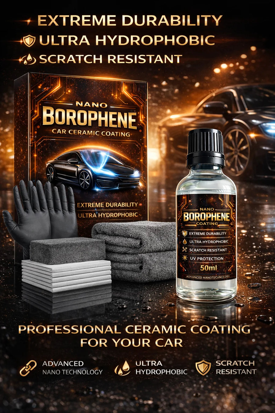 50 mL Boron-Enhanced Nano Ceramic Vehicle Coating