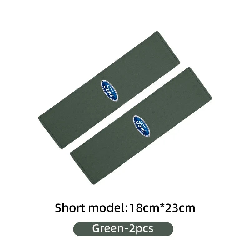 2-Piece Ford Suede-Look Seat Belt Shoulder Pads – 6 Colors
