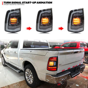 Dodge Ram 4th-Gen Sequential LED Tail Light Pair – Clear Lens