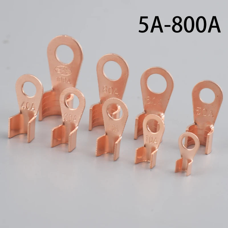 Copper Battery Cable Ring Lug Terminals - 10 or 50 Pieces
