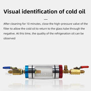 Automotive A/C Refrigerant Oil Analyzer & Filtration Tool