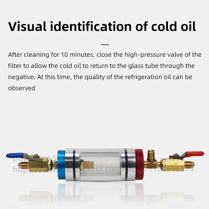 Automotive A/C Refrigerant Oil Analyzer & Filtration Tool