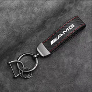 Leather Logo Keychain Pendant for Mercedes-Benz – Multiple Designs