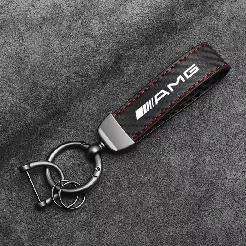 Leather Logo Keychain Pendant for Mercedes-Benz – Multiple Designs
