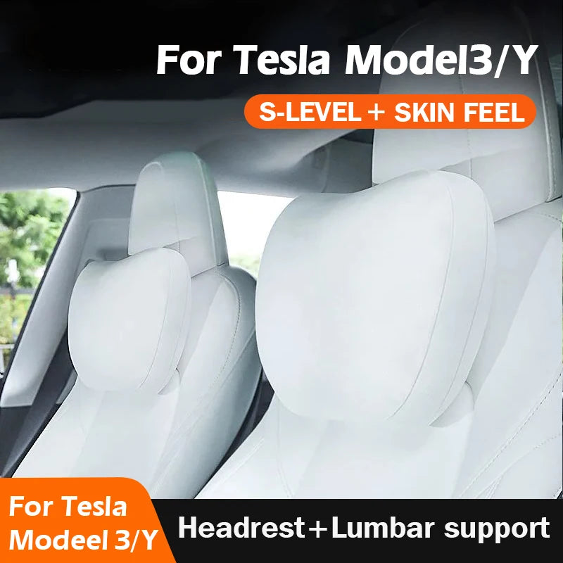 Neck Pillow and Lumbar Support for Tesla Model 3/Y