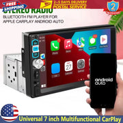 7-Inch Single-DIN Android Touchscreen Receiver with CarPlay & GPS