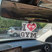 I Love Gym Hanging Car Air Freshener