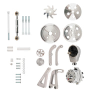 Chrome Engine Accessory Drive Bracket Kit for Chevrolet Small Block