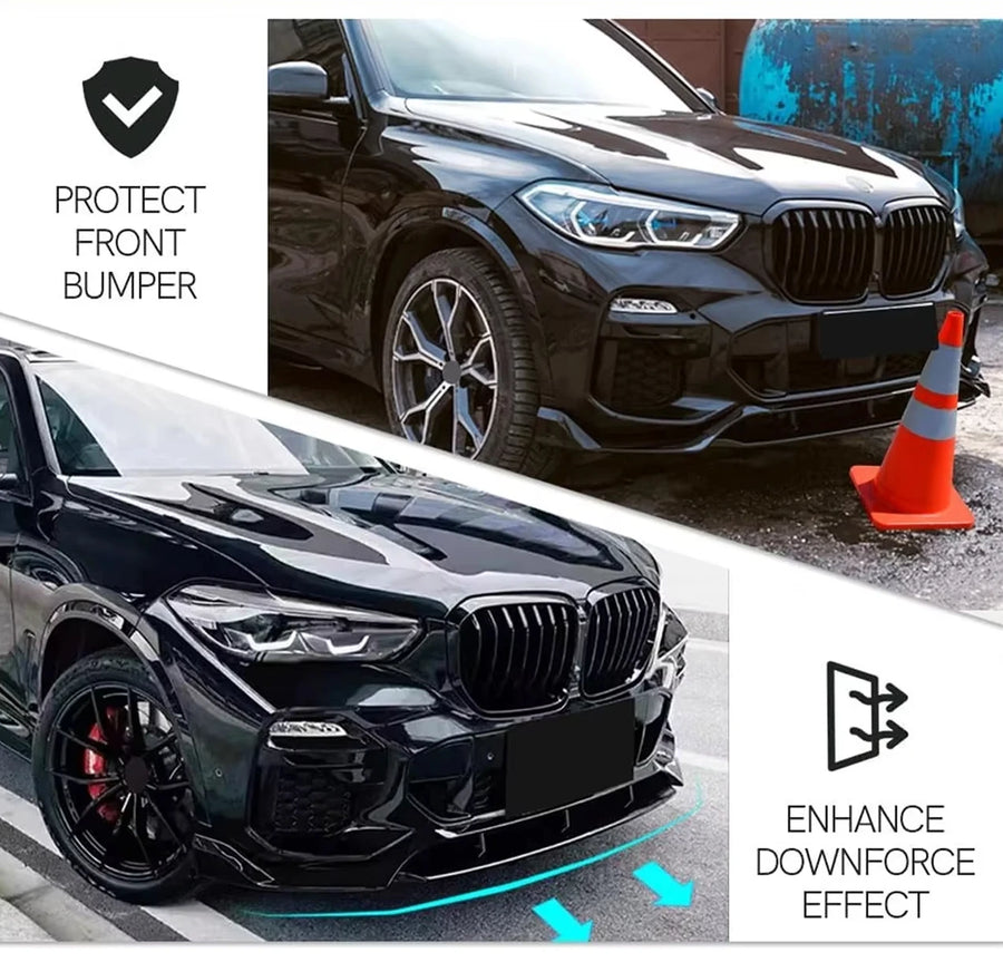 Front Bumper Lip Splitter for BMW X5 G05 M Sport 2019-2023