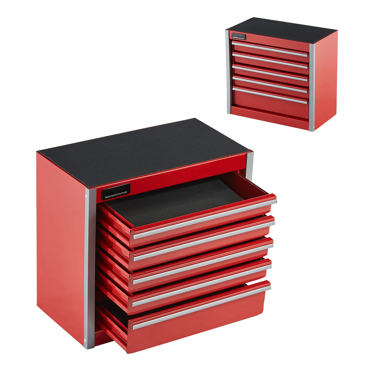 8.6-Inch 5-Drawer Steel Mini Tool Box – Black or Red