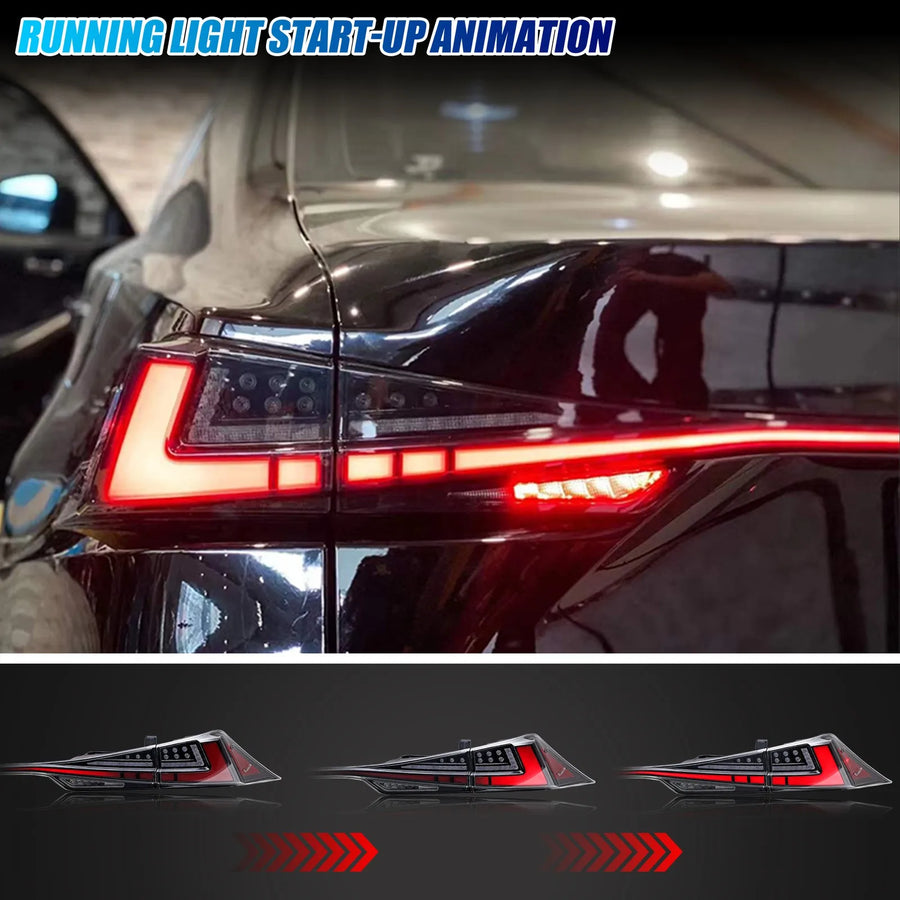 Lexus 3IS Clear Sequential LED Tail Light Pair – 2014–2020