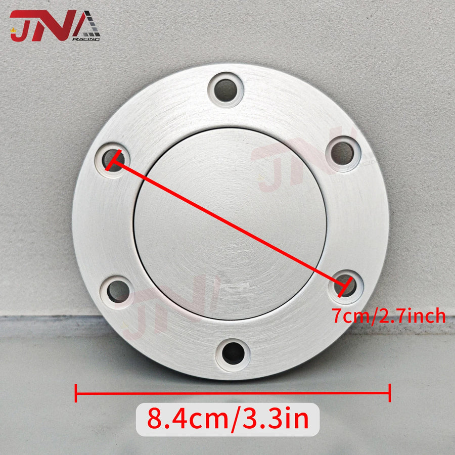 Universal Horn Button Chrome Billet Suit Classic Steering Wheel Horn Push Cover 70MM PCD