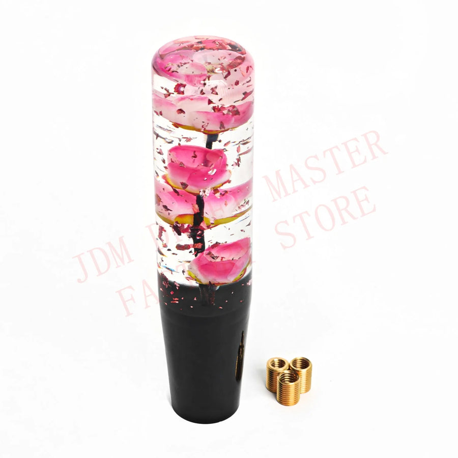 Universal 10cm Acrylic Flower Manual Gear Shift Knob
