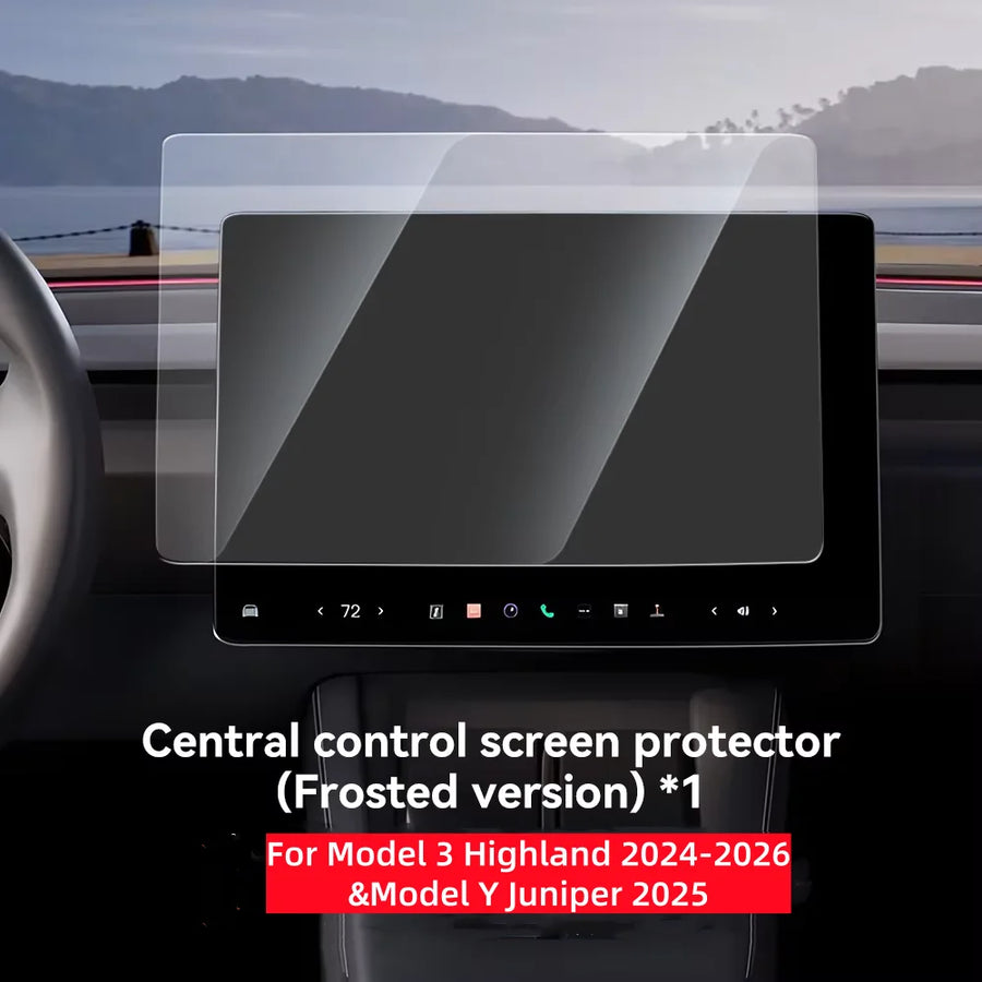 Rear Center Tempered-Glass Screen Protector for Tesla Model 3/Y Highland and Juniper