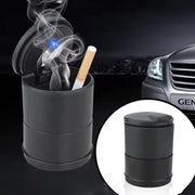 Car Ashtray LED Alloy Ash Tray Plastic Cup Portable Smokeless Auto Ashtray Flame Retardant Cigarette