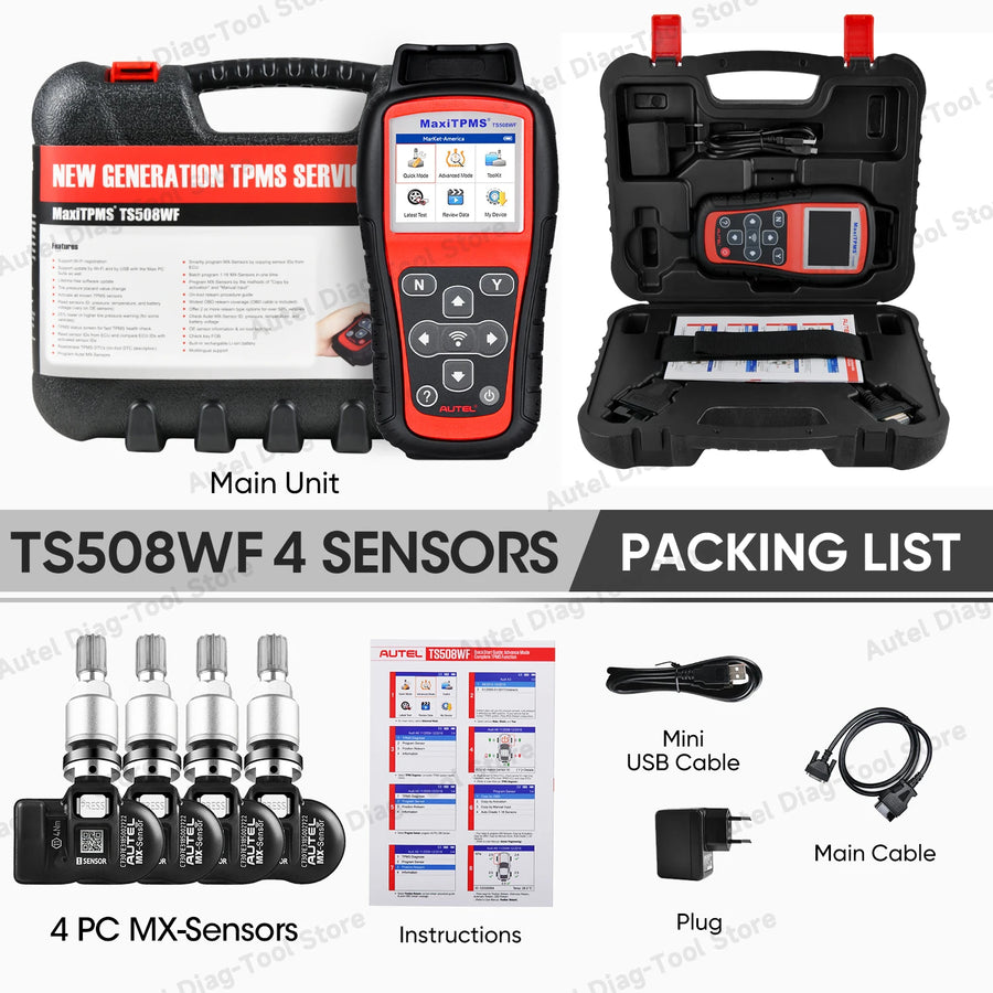 Autel MaxiTPMS TS508WF TPMS Diagnostic, Programming and Relearn Tool
