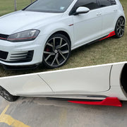 Black Side Skirt Extension Set for Ford/Honda/Audi A3