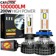 2-Piece H1/H4/H7/H11/9005/9006 LED Headlight Bulb – 6000K, CANBUS