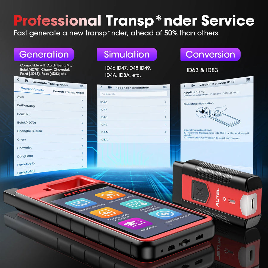 Autel MaxiIM KM100/KM100X Key Fob Programming and Immobilizer Tool