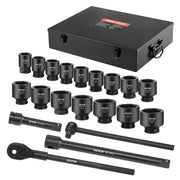 21-Piece 1 in Drive Shallow SAE Impact Socket Set