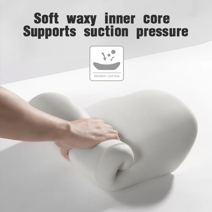Universal Memory-Foam Car Neck Pillow and Lumbar Support Cushion Set