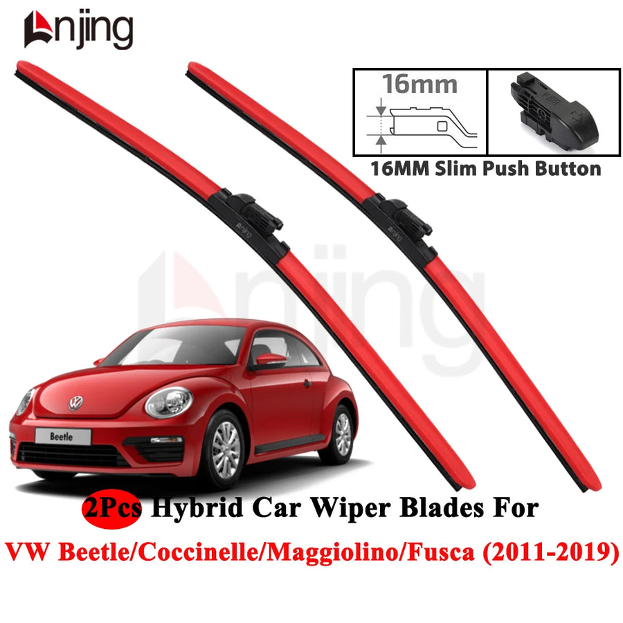 Windshield Wiper Blade Set for VW Volkswagen Beetle Coccinelle Maggiolino Fusca 2011-2019