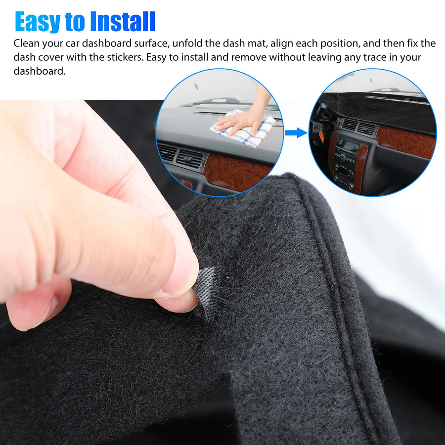 Dashboard Cover Mat for 2007–2014 Chevrolet Silverado/Tahoe/Suburban