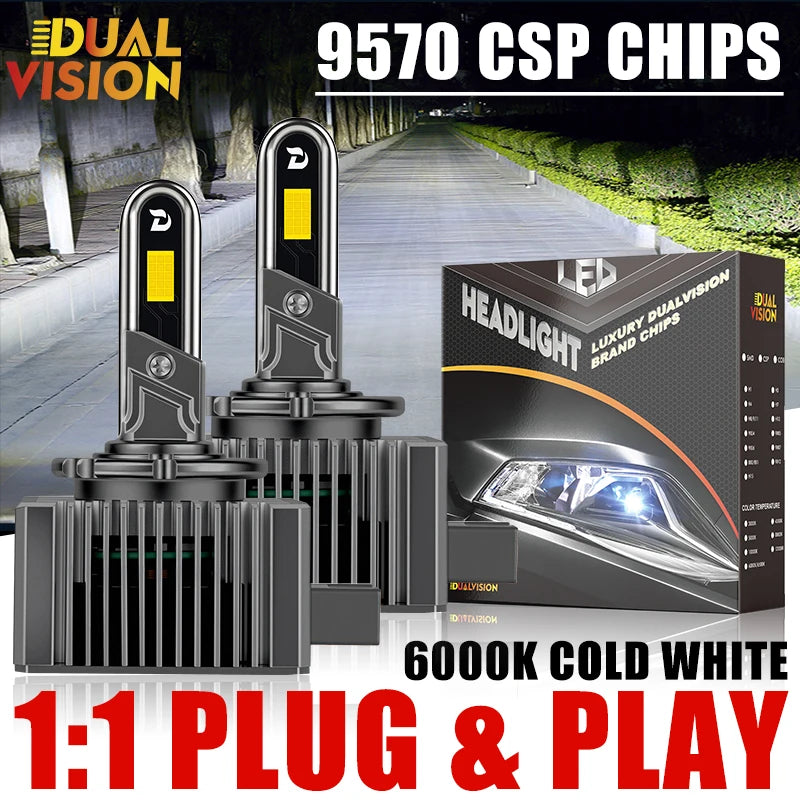 D1S/D2S/D3S/D4S/D5S/D8S LED Headlight Conversion Bulb – 6000K, CANBUS