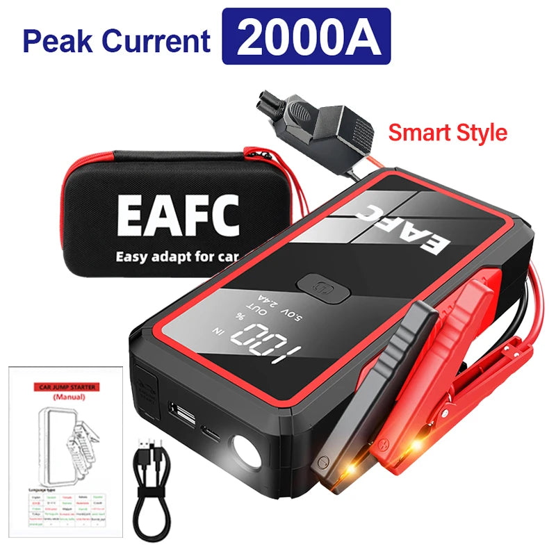 600A-2000A 12V Portable Car Jump Starter and Power Bank