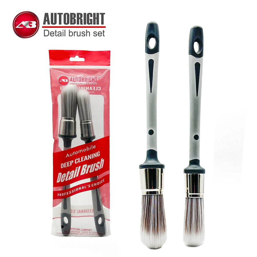 2-Piece Silver Detailing Brush Set with Soft Bristles