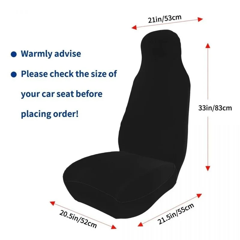 2-Piece Sugar Skull Day of the Dead Front Car Seat Cover Set