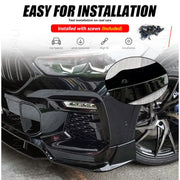Gloss Black Front Lip Kit – 2020–2023 BMW X6 G06 M Sport