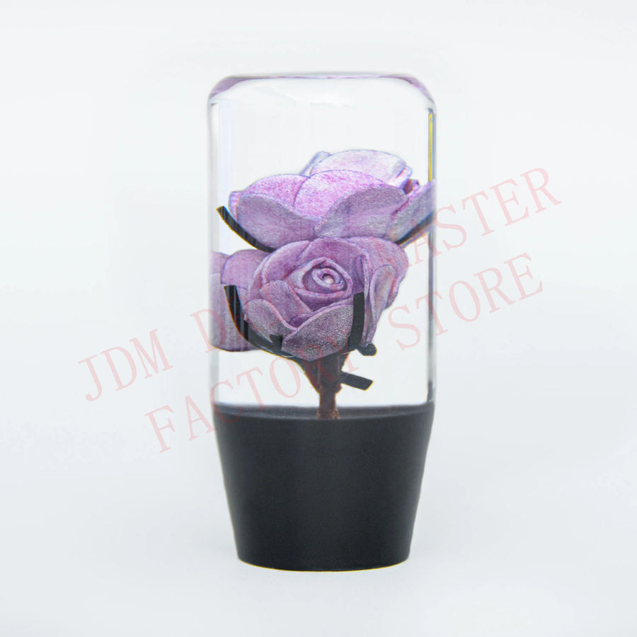 10cm Acrylic Flower Manual Gear Shift Knob