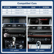 10.25-Inch CarPlay and Android Auto Display for BMW 5 Series F10/F11 2011–2017