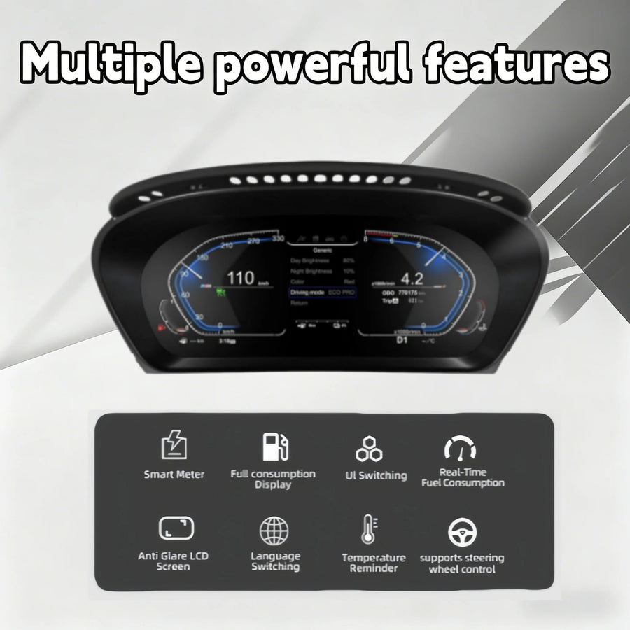 12.3-Inch Digital Gauge Cluster for BMW X5 E70/X6 E71 2006–2013