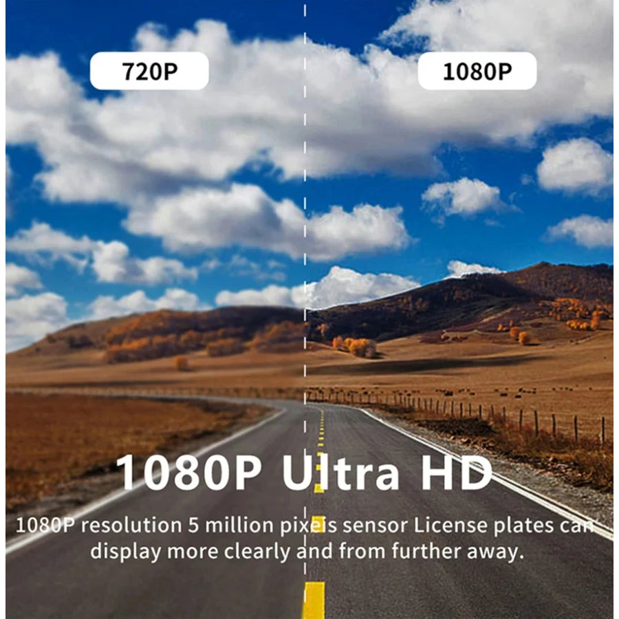 1080P Dual Dash Cam with Wi-Fi App Control