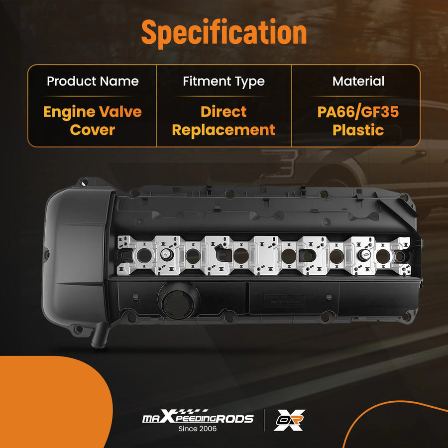 Aluminum Valve Cover with Gasket for BMW M54 Applications