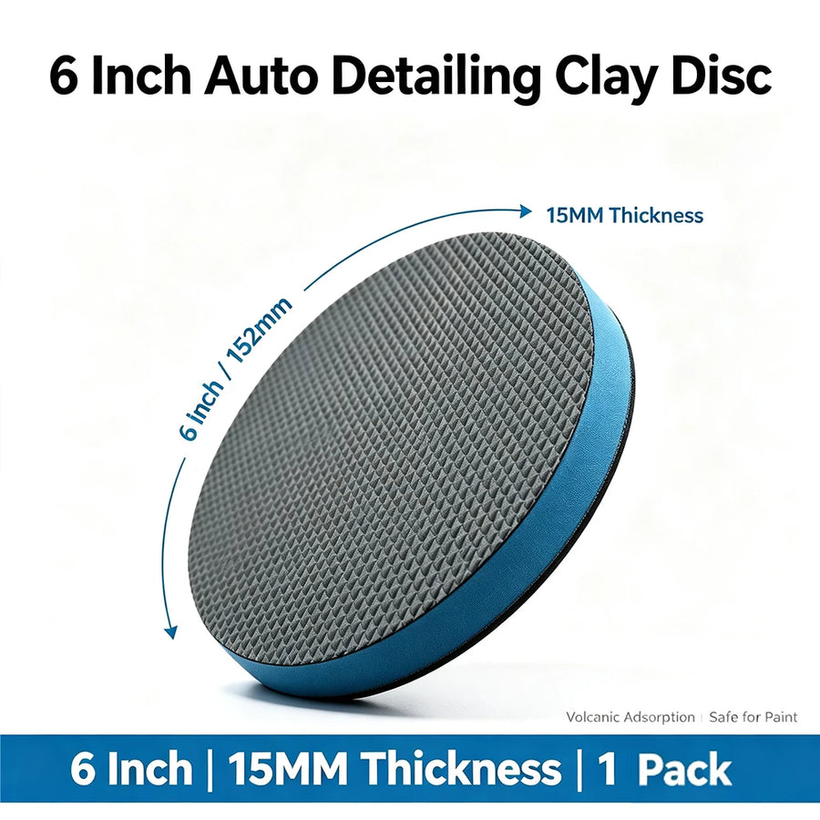 6-Inch Clay Decontamination Disc with 15 mm Foam Layer