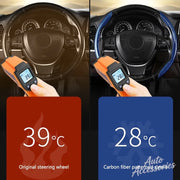 2-Piece M-Style Carbon-Fiber-Pattern Steering Wheel Cover
