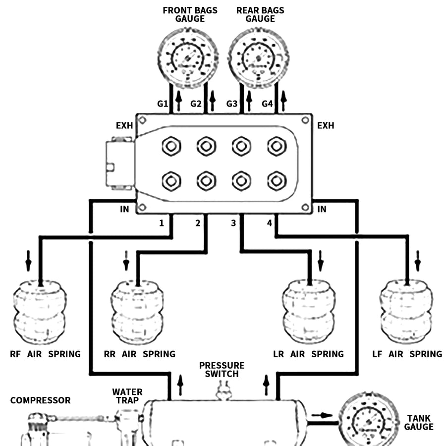 Air Suspension 9-Button Solenoid Valve Controller
