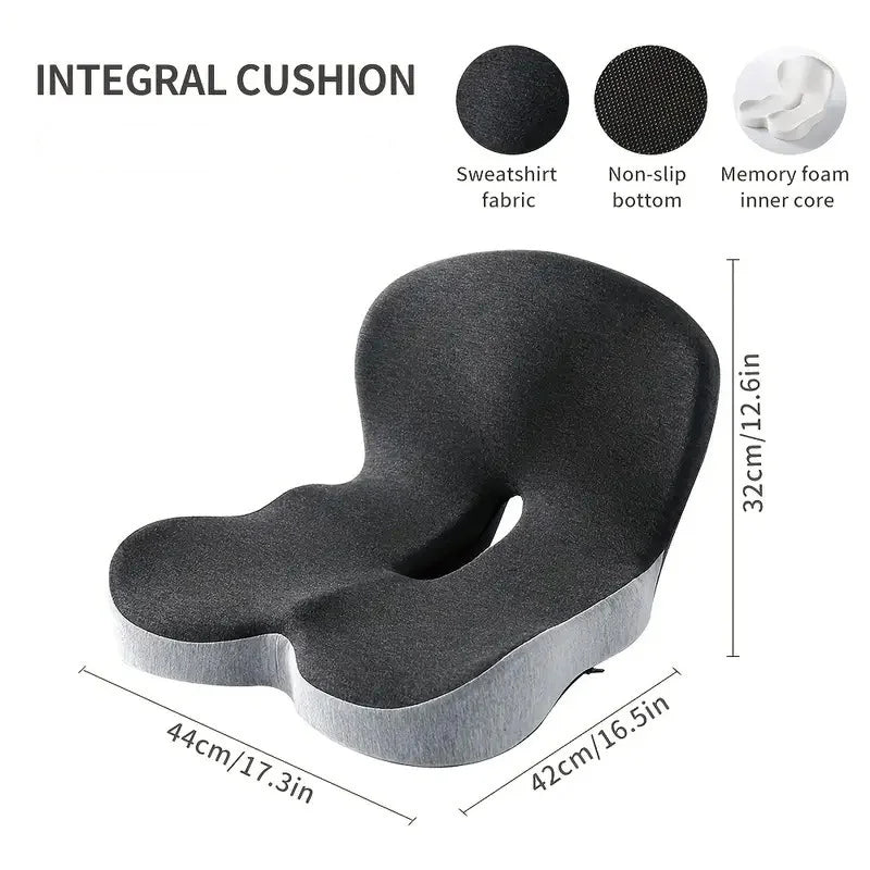 Memory-Foam Car Lumbar Support Cushion