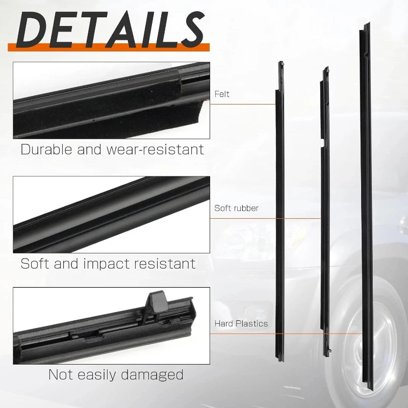 Exterior Window Trim Set for Toyota 4Runner 2003-2009