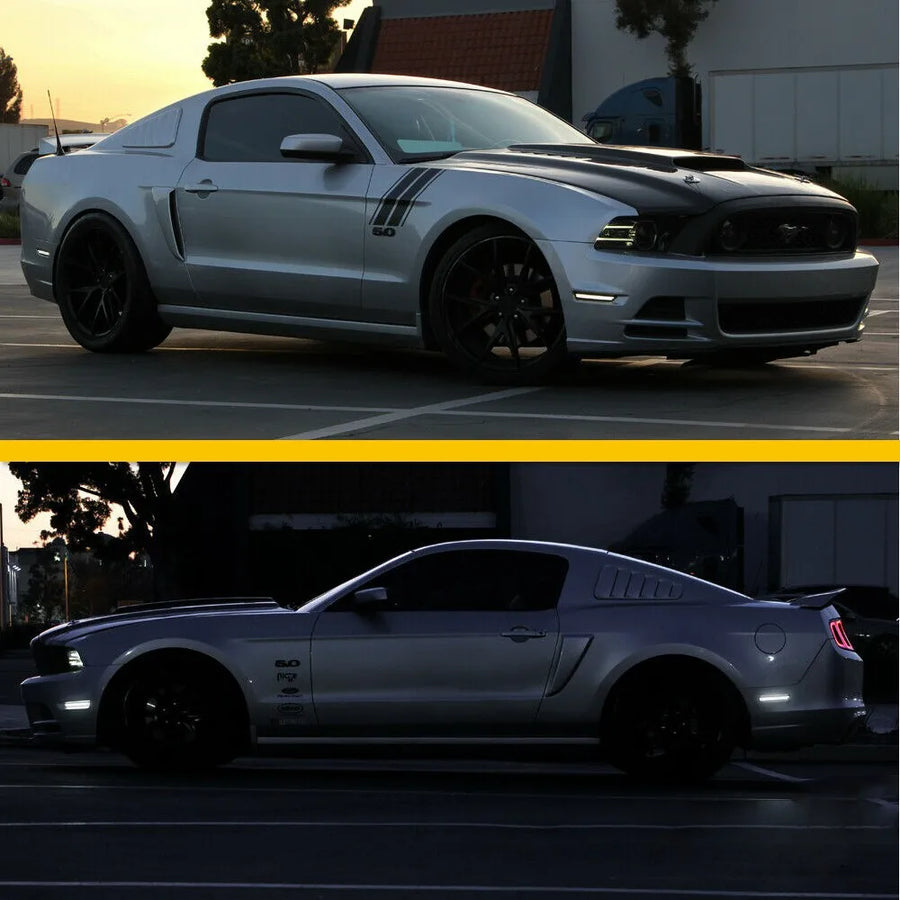 2-Piece LED Bumper Side Marker Lights for Ford Mustang 2010-2014