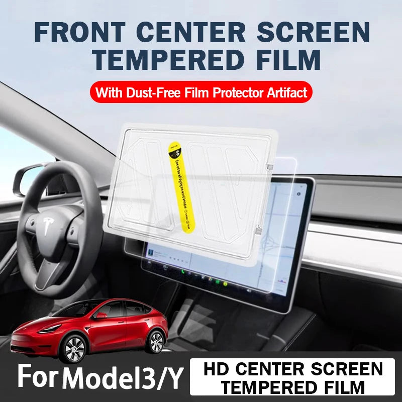 Center Touchscreen Tempered-Glass Screen Protector for Tesla Model 3/Y Highland and Juniper