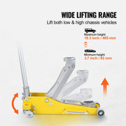 2/3-Ton Aluminum Hydraulic Racing Floor Jack with Dual-Piston Quick Lift